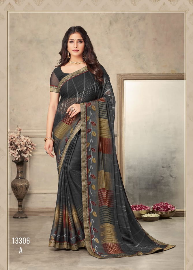 Ruchi Savera Hits Regular Wear Wholesale Printed Chiffon Saree Catalog